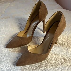 Love Culture Tan Suede Heels